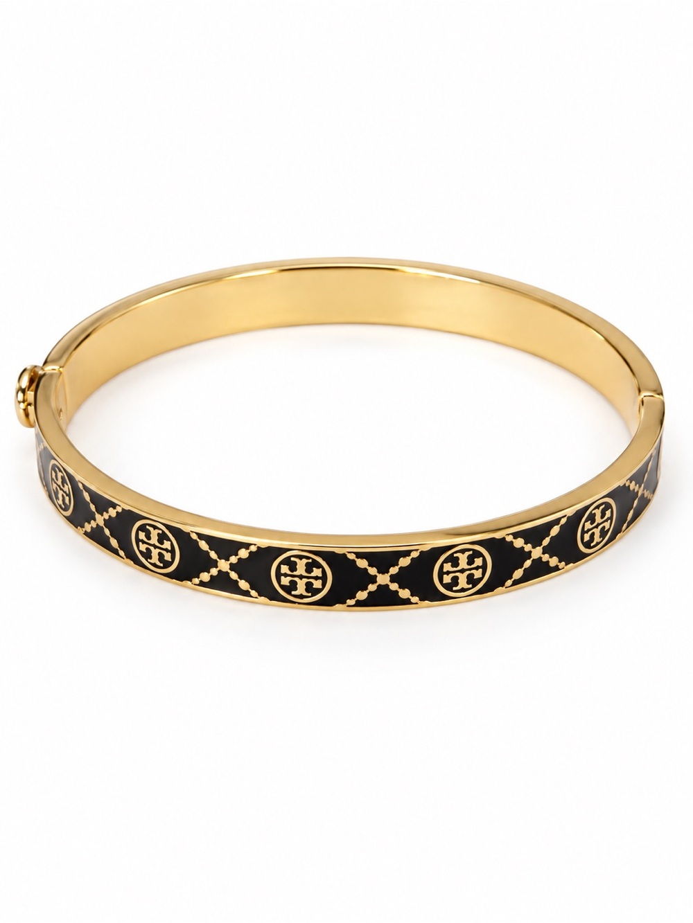 NWT TORY BURCH
Double T Monogram Hinge Bangle